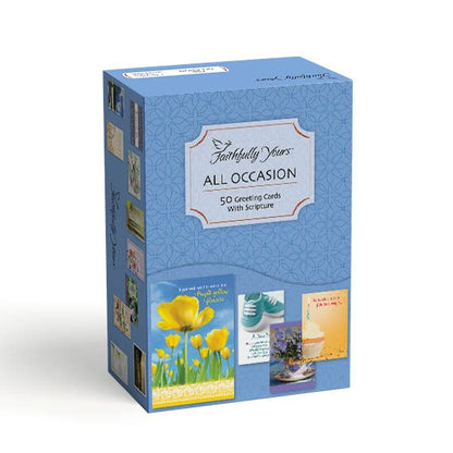 Faithfully Yours Designer Greetings Inspirational Boxed Card 50 Pack