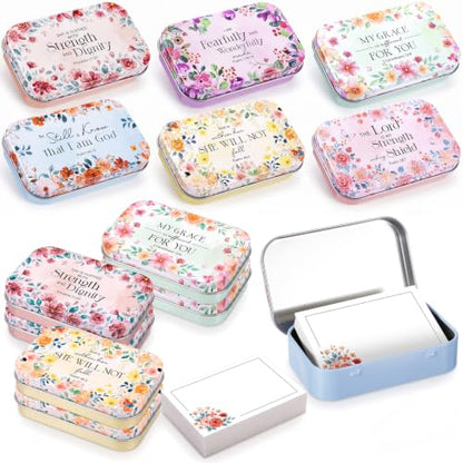 Rtteri 12 Pcs Prayer Boxes with Cards Christian Women Gifts, Bright Floral - style: Bright Floral