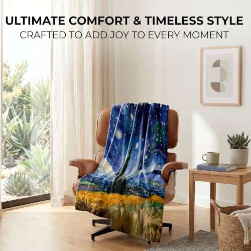 Abstract Inspired Throw Blanket – Abstract Style Cosmic Landscape - color: Tk050, size: 60"x50"