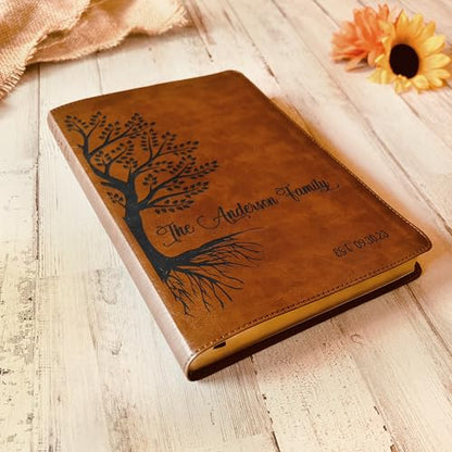Personalized Family Bible, Custom NLT Family Tree Reference Bible, Engraved Bible, Wedding Bible, Christian Gifts, Family Bible for Wedding