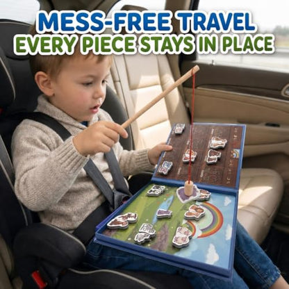 Travofun Magnetic 4-in-1 Animal Game | Travel Toys for Toddlers Ages 3-5 - style: 4-in-1 Animal Game