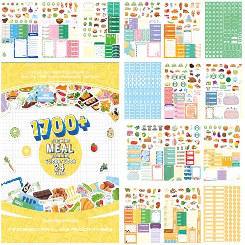 1700+ Functional Decorative Planner Stickers Set (Dietary Arrangements) - color: Dietary Arrangements