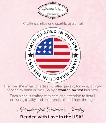 Precious Pieces Baby First Rosary .925 Silver or 14K Gold-Plated - color: Pink-SILVER