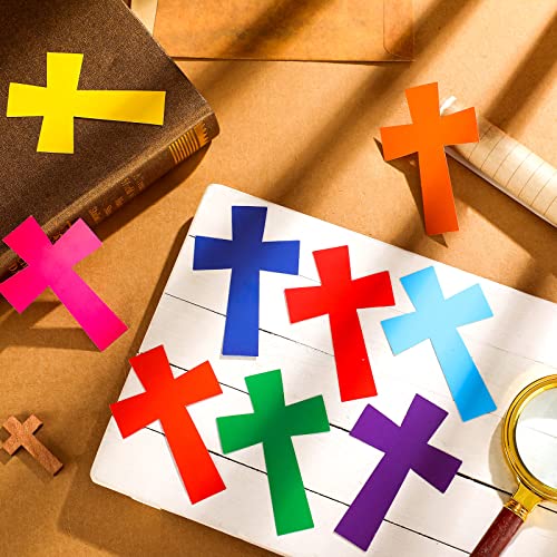 Geyee 108 Pcs Cross Cutouts Paper Bulletin Board Decor 3.5 in Die Cut - size: 3.5 Inches, style: Cross
