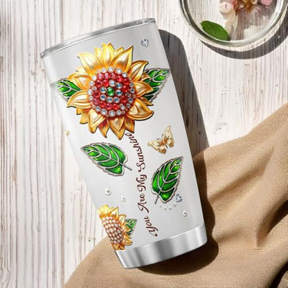 To My Niece 20oz Insulated Tumbler with Sunflower Design, Inspirational Birthday Gift for Niece from Aunt or Uncle, Stainless Steel Vacuum Cup for Graduation, Christmas, Valentine's Day - color: Niece Love