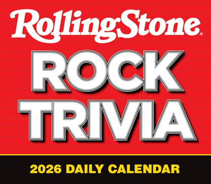 Rolling Stone Rock Trivia 2026 Daily Desk Calendar: Boxed Page-a-Day Music Quiz Calendar with Day-to-Day Rock History, Legends & Iconic Moments - color: Rolling Stone Rock Trivia