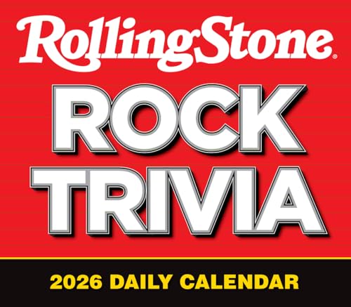 Rolling Stone Rock Trivia 2026 Daily Desk Calendar: Boxed Page-a-Day Music Quiz Calendar with Day-to-Day Rock History, Legends & Iconic Moments - color: Rolling Stone Rock Trivia