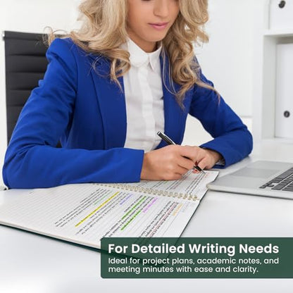 Taja Large Spiral Lined Journal for Women and Men, Notebook for Work - color: B-Butterfly