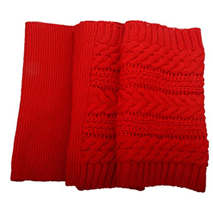 NEOSAN Womens Thick Ribbed Knit Winter Infinity Circle Loop Scarf - color: Crochet Red