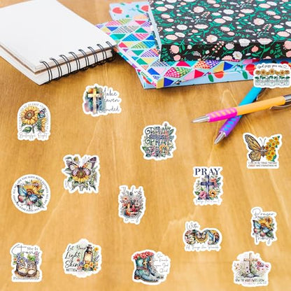 Prayer Board Kit Supplies - 50 Pcs Christian Jesus Bible Stickers - color: Watercolor