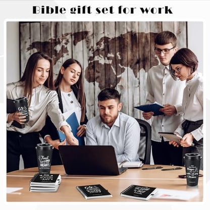 Skylety 12 Set Christian Gifts Bulk Scripture Cup Set, Black - color: Black