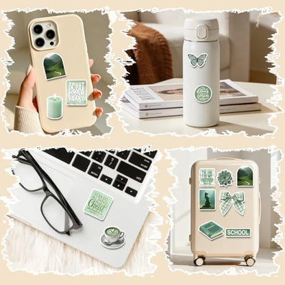 Prayer Board Supplies Stickers - 50 Pcs Sage Green Christian Kit - color: Sage Green