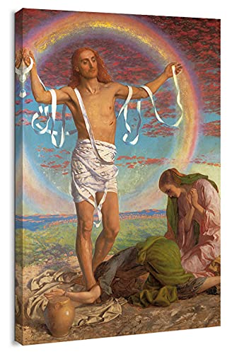 Canvas Print Wall Art - Christ and The Two Marys by William Holman Hunt - 12x18 inches - color: Christ and the Two Marys, size: 18"L x 12"W
