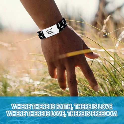 Bible Verse Bracelets for Women - Personalized Scripture Bracelets with Daily Bible Verses - Perfect Christmas, Thanksgiving, New Year ，Birthday Gifts NFC (Bible verse bracelets Black) - color: Bible verse bracelets Black