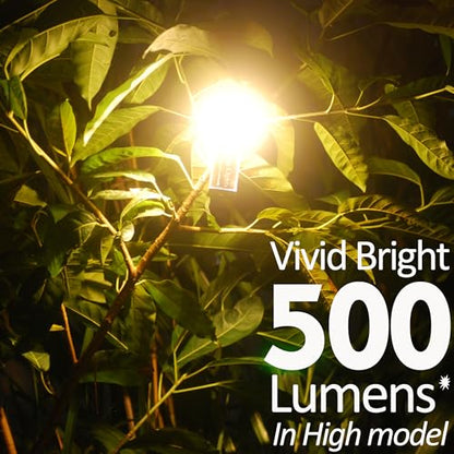 PD20W Fast Charging 500 Lumens Camping Lantern with 5 Models Lights Can Be Magnet Stick and A 1/4 Inch Screw Socket Hold On Pole (Warm-White Lantern+Black Body) - color: Warm-White Lantern+Black Body