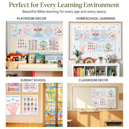 Mr. Pen- Sunday School Bible Poster Set, 11x14 Inches, 15 Posters
