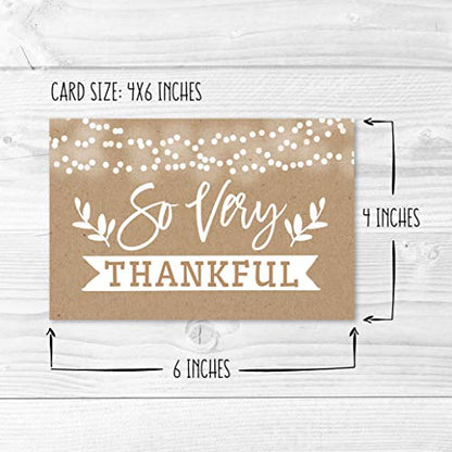 24 Bulk Thank You Cards with Envelopes Blank Cute Thank You Notes - color: Kraft White 24 pcs