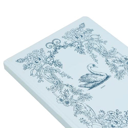 Pearhead Hardcover Journal Notebook 6x8 – Blue Swan College-Ruled Writing Journal with 200 Lined Pages for Notes, Work & Journaling - color: Blue Swan Notes Journal