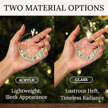 HEXMOZ Engagement Gifts for Couples, Women, Her - Engagement Ornament 2026 - color: Engaged 7 2026