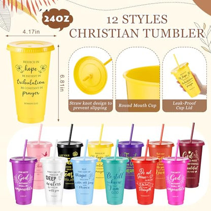 Hollowfly 24 Set/96 Pcs Christian Church Religious Gifts Bulk(Colorful) - color: Colorful