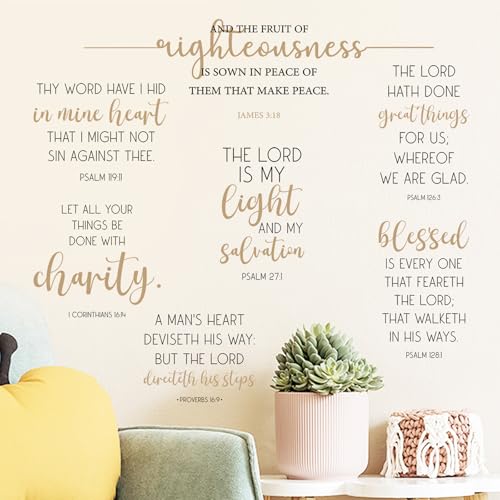 BBTO Bible Verse Stickers Peel & Stick,the Lord is My Light - style: The Lord Is My Light