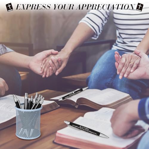 Yeaqee 100 Pcs Motivational Pens, Black, Biblical - color: Black, style: Biblical