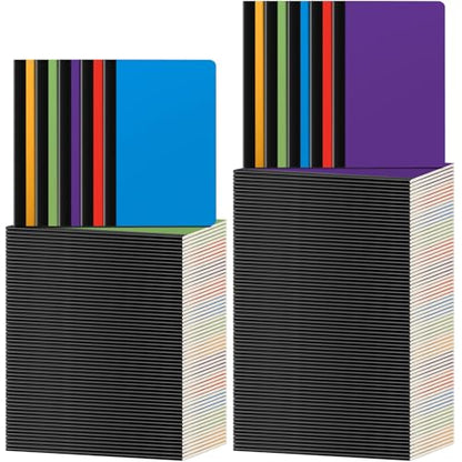 Handepo 100 Pack A5 Composition Notebooks 5"x8" Wide Ruled Notebook - color: Stylish Color, size: A5