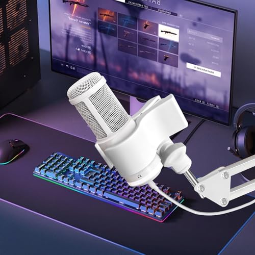 BILIONE Large Microphone Clip for Mics with Outer Diameter 1.26" to 2.3" - color: White, size: 4 Pack