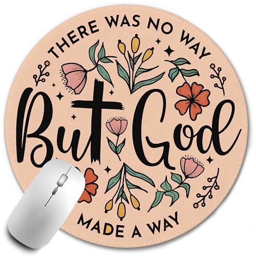 Inspirational Christian Mouse Pad,But God Motivational Office Mouse Pad for Computers Laptop Desk Home,Office Accessories for Women,7.9x7.9 Inch - color: Color-14
