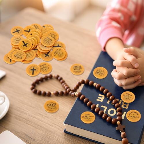 Eersida 120 Pcs Christian Coins Bulk Bible Verse Jesus Tokens, Vintage - style: Vintage