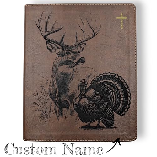 J2 Personalized NIV Journal Bible with Deer & Turkey Engraving