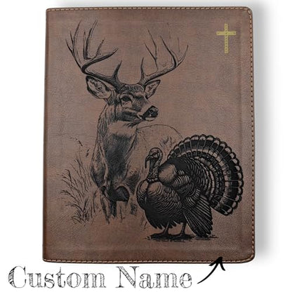 J2 Personalized NIV Journal Bible with Deer & Turkey Engraving