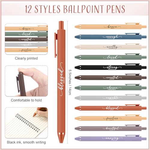 Kosiz 12 Sets Christian Gifts Bulk Prayer Journals Pens, Fresh Color - color: Fresh Color