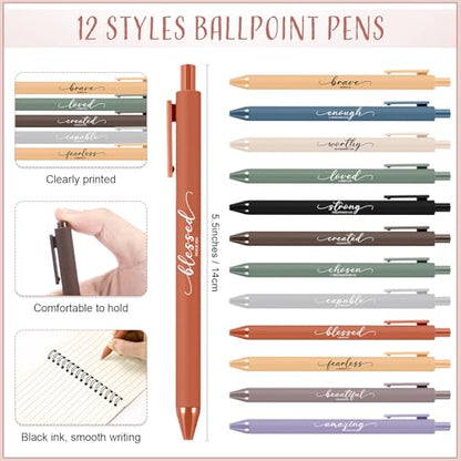 Kosiz 12 Sets Christian Gifts Bulk Prayer Journals Pens, Fresh Color - color: Fresh Color