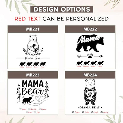 Personalized Mama Bear Memory Box, Engraved Gift for Mom or Grandma - style: 19. Mama Bear Designs