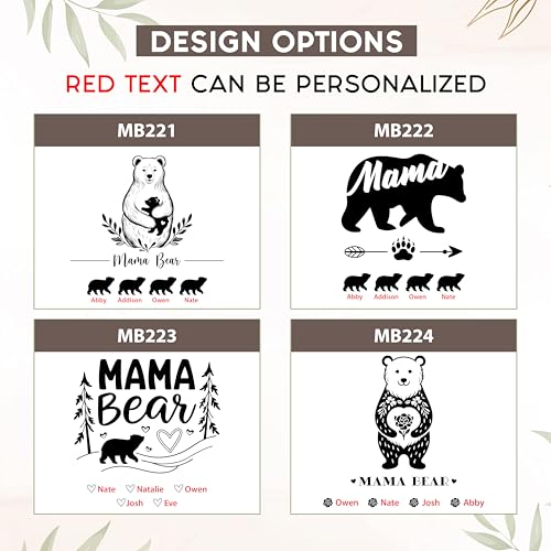Personalized Mama Bear Memory Box, Engraved Gift for Mom or Grandma - style: 19. Mama Bear Designs