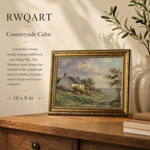 Charming farmhouse Vintage Canvas Wall Art Framed Artwork 10X8 Inch - color: Charming farmhouse Vintage 41, size: 10"L x 8"W