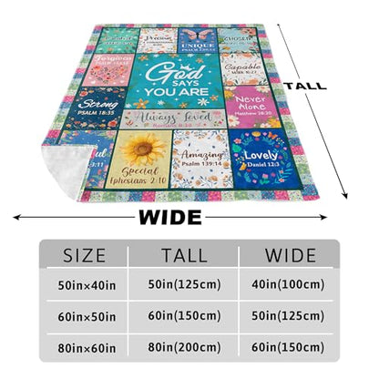 Christian Gifts for Women, Sentimental Catholic Soft Throw 80x60in - size: 80x60inches
