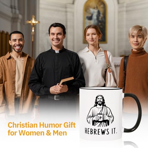 Funny Christian Gifts for Women Men – Jesus He Brews It Coffee Mug 11oz - size: 11 Ounces