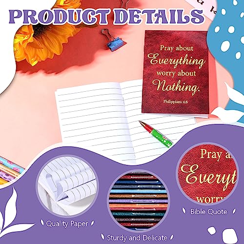 CHENGU 50 Pack Christian Notebooks Prayer Journals Bulk, Vibrant Style - style: Vibrant Style