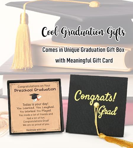 TONY & SANDY Christian Gift for Him Kids Teen Boys Adults Men Cross Bracelet Son Grandson Birthday Graduation Easter Religious Gifts for Men Christmas - style: Graduation-Pre-k ( 6.3 Inches )