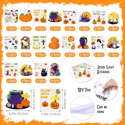 30 Sets Halloween Craft Kit Fall Cross Christian Pumpkin Crafts