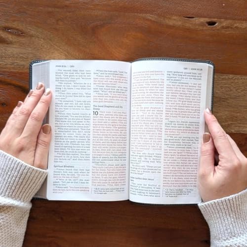 Personalized NIV Bible, Large Print, Custom Holy Cross Bible, New International Version | Man of Faith, Black - color: Black Personalized Leather