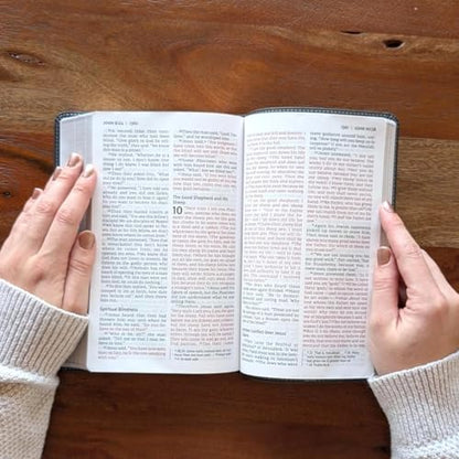 Personalized NIV Bible, Large Print, Custom Holy Cross Bible, New International Version | Man of Faith, Black - color: Black Personalized Leather