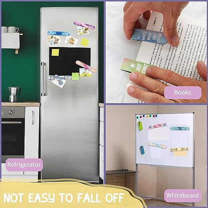 Magnetic Bookmarks, Kaluofan 15PCS Bookmarks for Women, Double Sided Magnet Book Markers Page Clip for Students Teachers Reading Supplies - size: 1 Set (Women's)