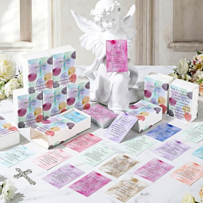 Tinlade 20 Sets 1000 Pcs Christian Bible Verse Cards with Scripture Boxes - style: Stylish