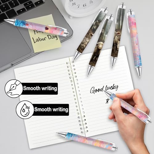 Christian Pens - Jesus Walking on Water & Jesus with Lamb Design, 6Pcs Inspirational Religious Gifts for Sunday School, Baptism Party Favors, Bulk Office and School Supplies for Women and Men - style: Jesus