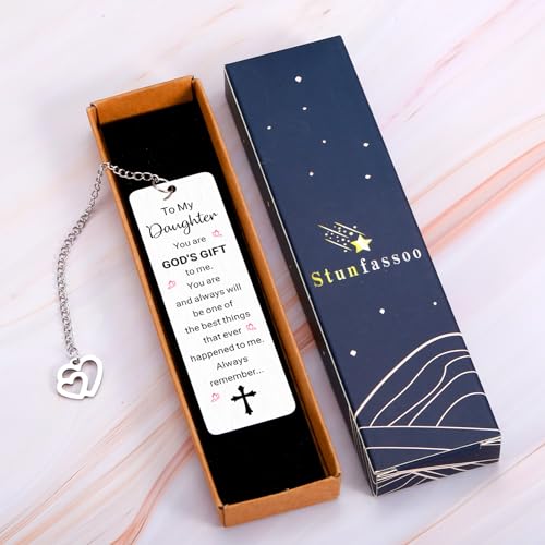 Daughter Gifts from Mom Dad, Inspirational Bookmarks for Girls Book Lovers