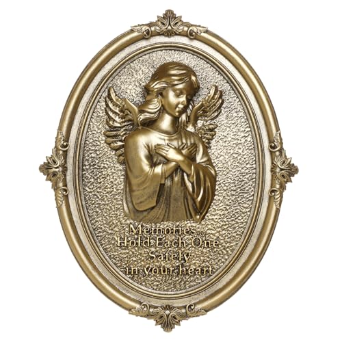 YHSOLAR Angel Vintage Wall Art Memorial Gifts with Relief Wings - color: Angel Blessing
