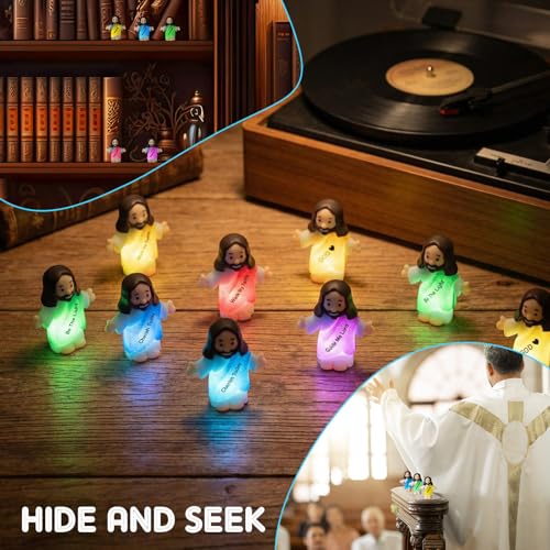 CroBlissful 25 Pcs Little Jesus Figurine Glow in the Dark, Bible Style - style: Bible Style
